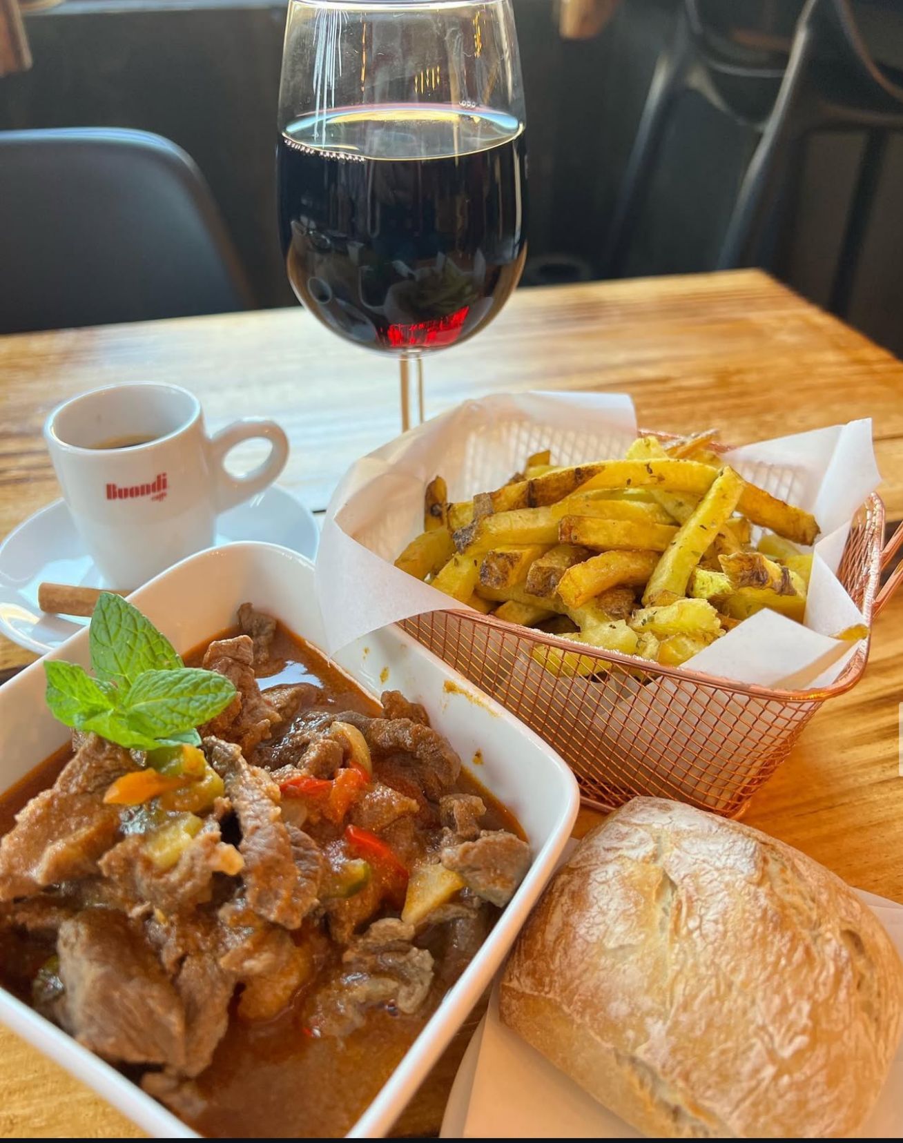 Signature meat stew presentation